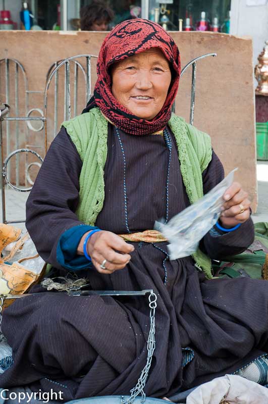 A Ladakhi woman in Leh