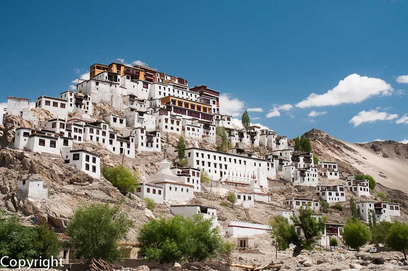 Thikse Gompa is a landmark further east along the Indus Valley