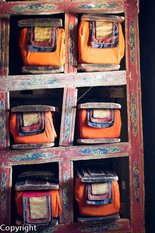 Ancient scriptures stored at Thikse