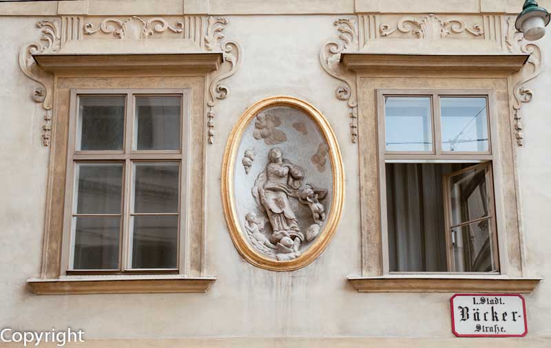 Facade of a building in the Innere Stadt, Vienna
