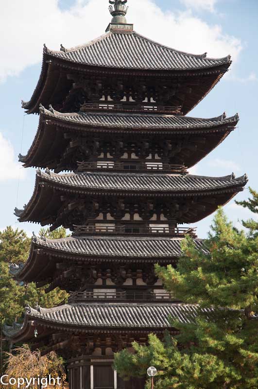 Five-storey pagoda at the Kofukuji Temple