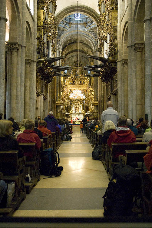 Pilgrims' end in Santiago de Compostela
