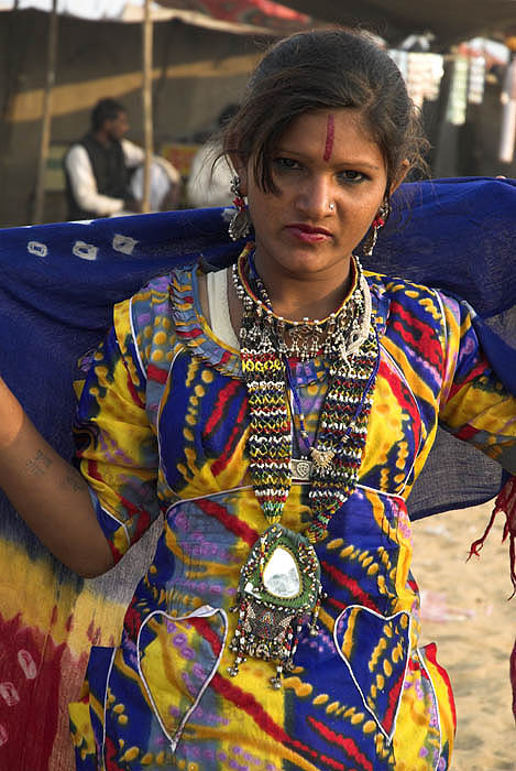 A travelling dancer, Pushkar, India