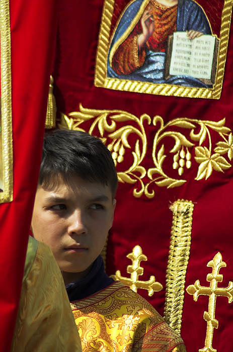 Religious procession at the Kremlin, Moscow