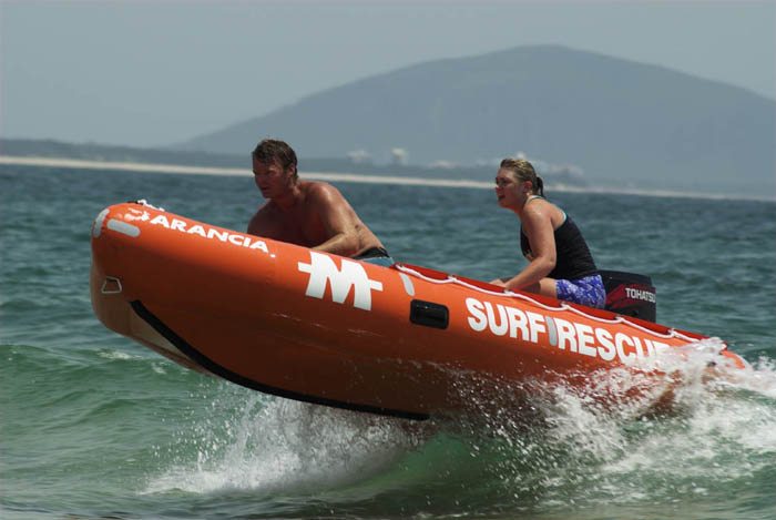 Surf rescue practice, Mooloolaba