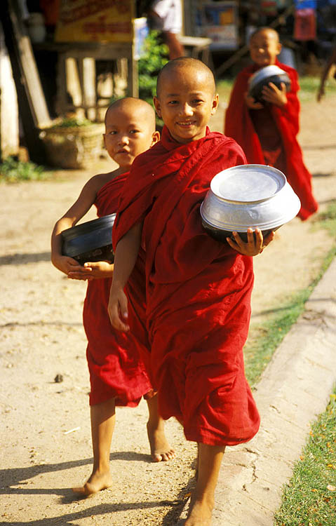 Novice monks, Thazi, Burma