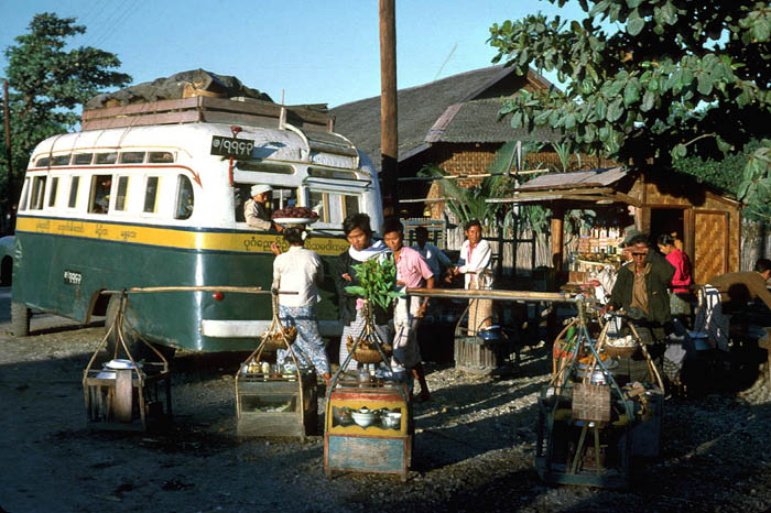 Burma/Myanmar: Country bus, 1974 