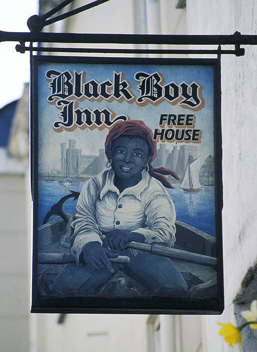 Sign of the Black Boy public house, Caernarfon