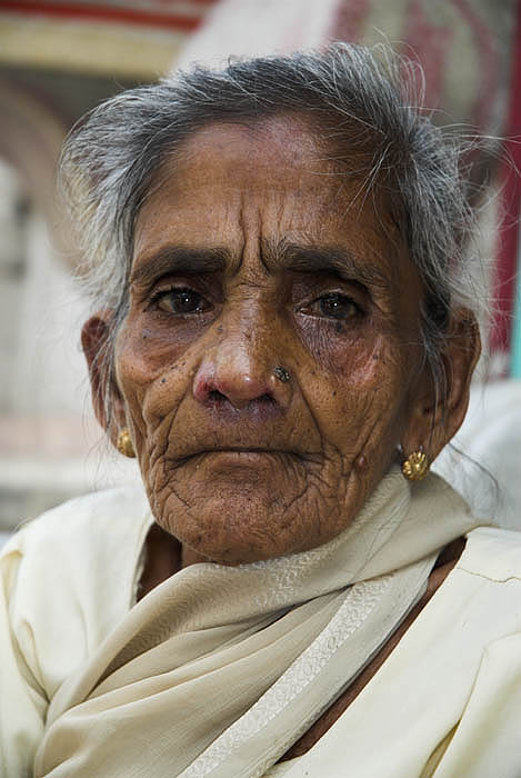 An elderly pilgrim, Haridwar, India