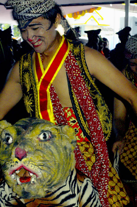 Riding the tiger: dancers at a gong washing ceremony, Blitar