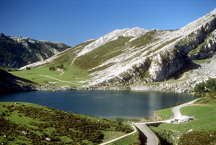 Lago de Enol in the Picos de Europa, Asturias