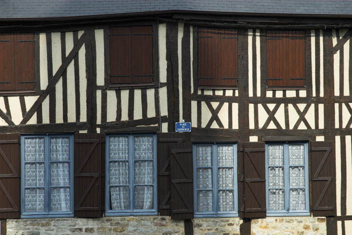 Half-timbered facades, Domfront
