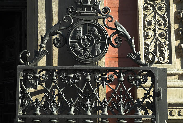 Iron gate of an historic monastery on Calle Alcala