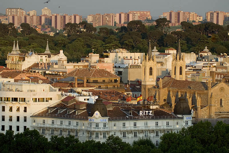 Looking east to the Hotel Ritz and beyond