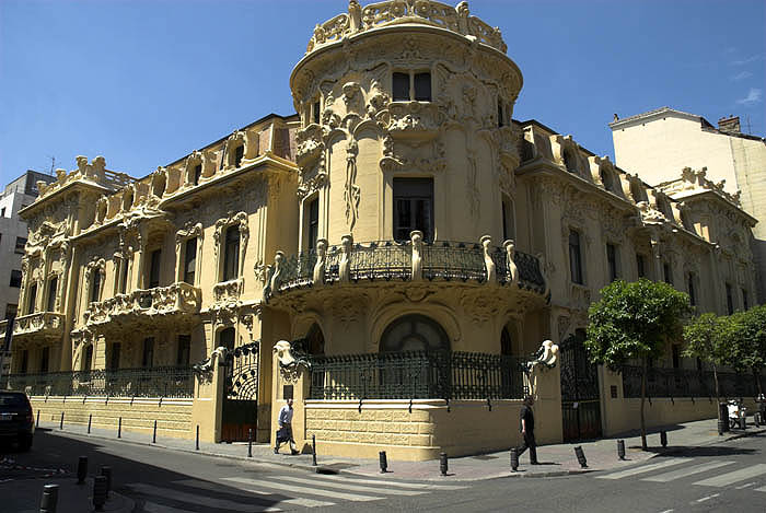 The 1903 Modernist style Palacio de Longoria, Calle Fernando VI