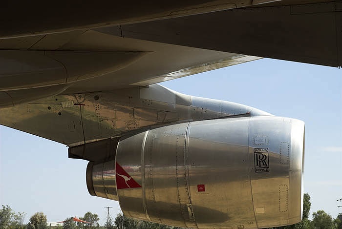 Jumbo jet Rolls Royce engine, Qantas Founders Museum, Longreach