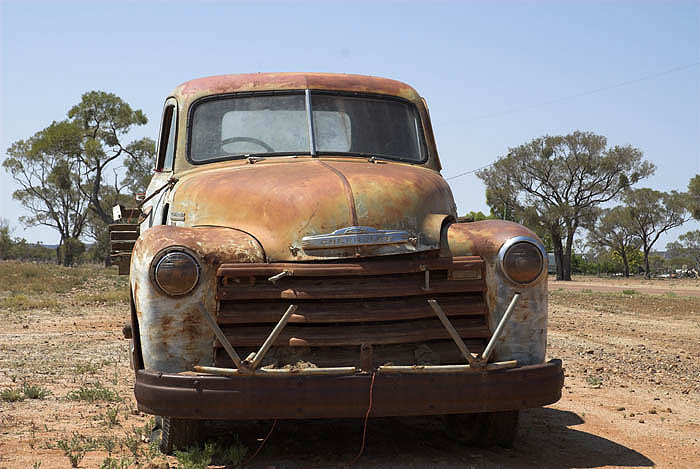 Australia: Rusting Chevy, outback Qld