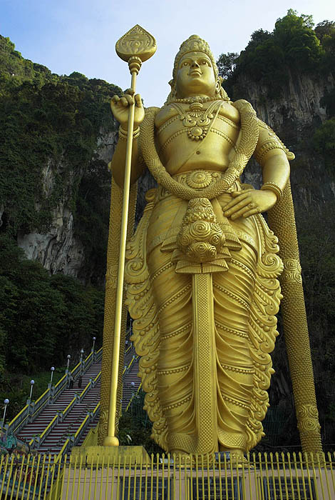 Hindu deity Lord Murugan, Batu Caves, Malaysia