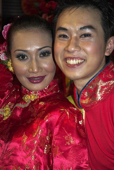 Two Chinese dancers, Malaysia