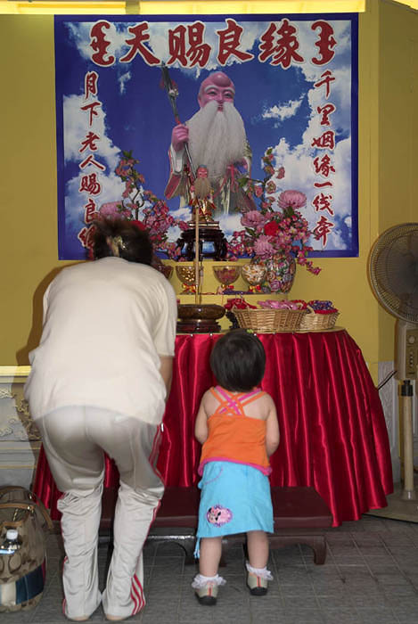 Worshippers at Chinese New Year