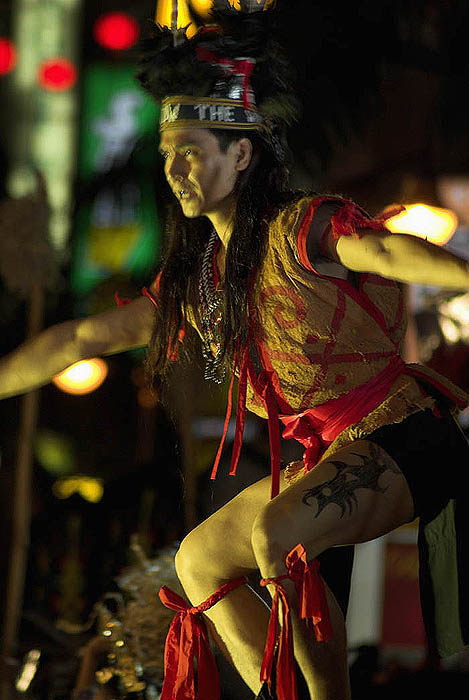 Sarawak warrior dancer performing in KL