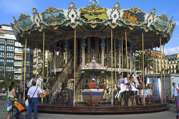 Seaside carousel at San Sebastian