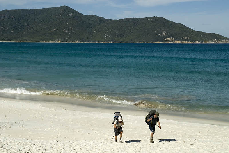 Hikers at Little Oberon Bay