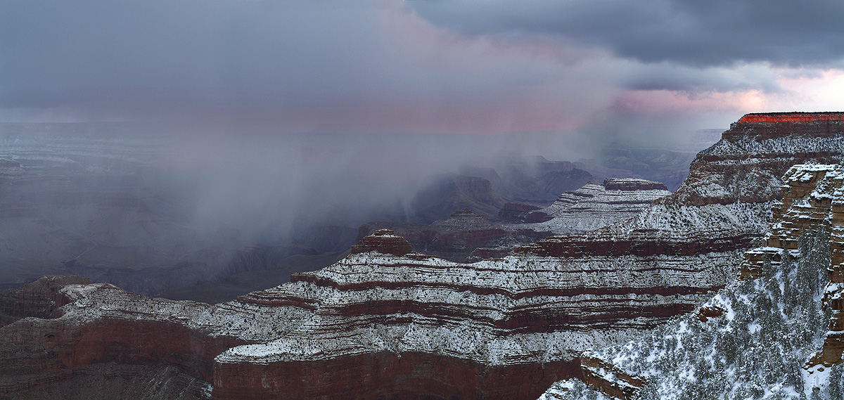 Grand Canyon NP - Snowstorm Sunset (21x44)