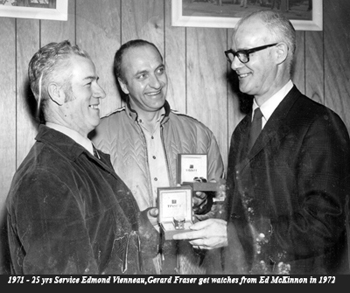 Sulphite Dpt Edmond Vienneau-Gerard Fraser 25 Yrs service