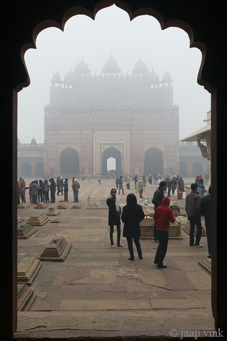 Visitors at Fatehpur Sikri Mosque