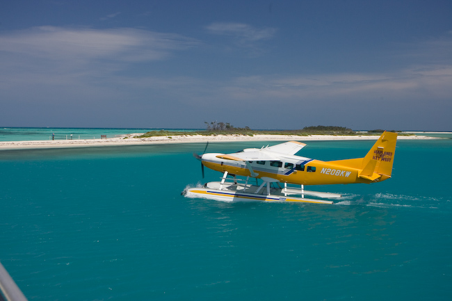 Seaplane arrives