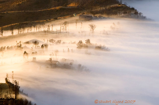 Cemoro Lawang in the mist