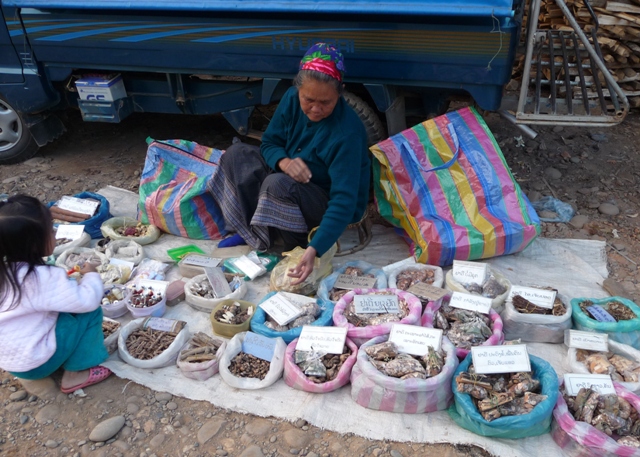 Traditional remedies for sale at market