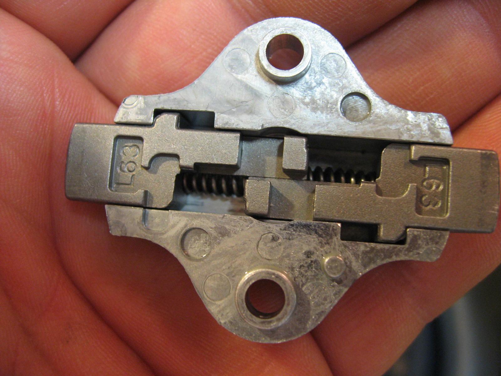 Looking at the bottom of the latch assy