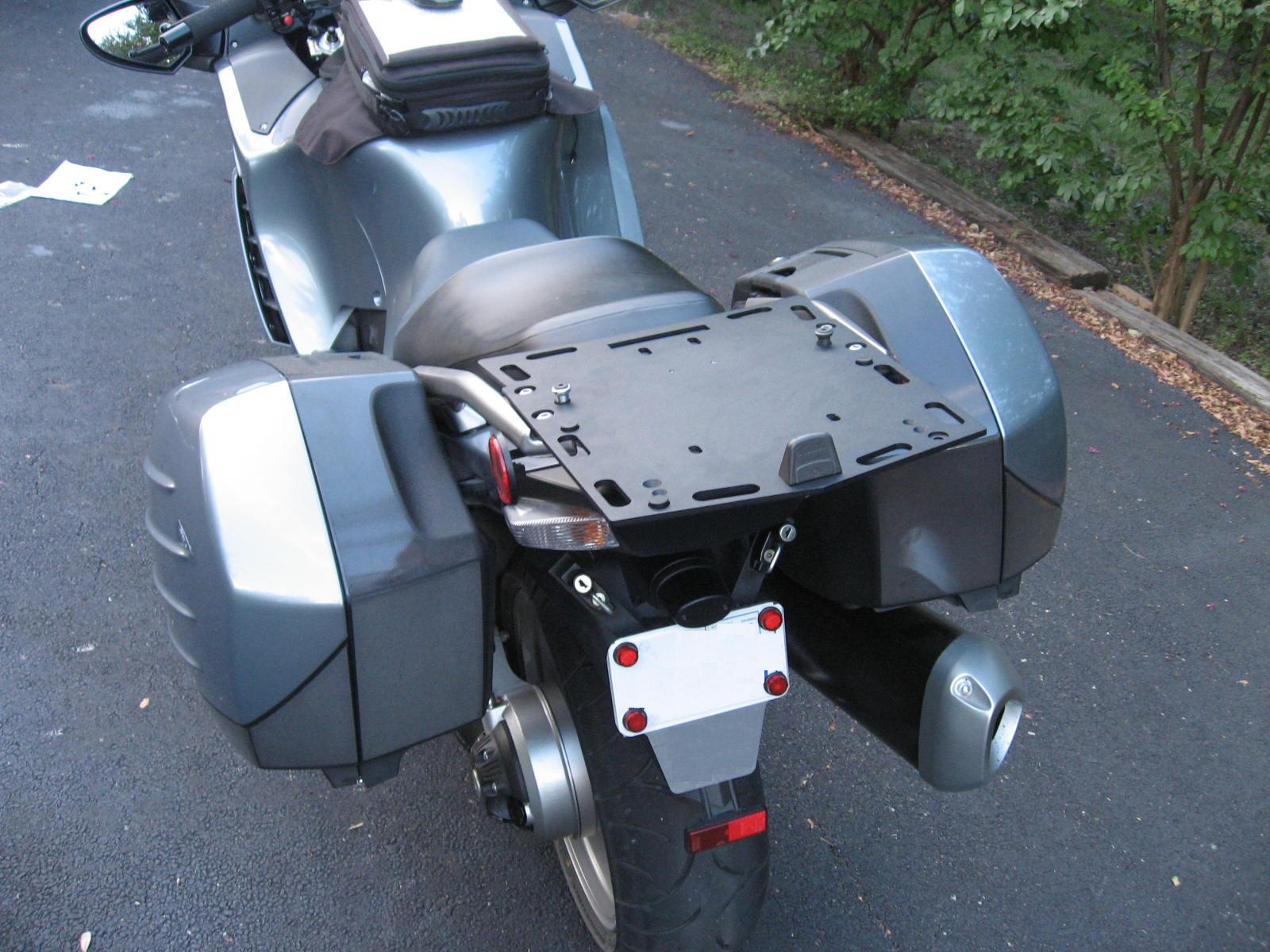 Rack mounted on bike