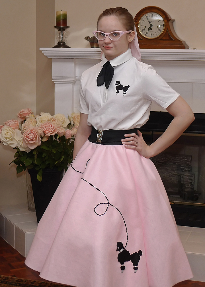 GRANDDAUGHTER MIRI IN HER GREASE COSTUME  -  ISO 100