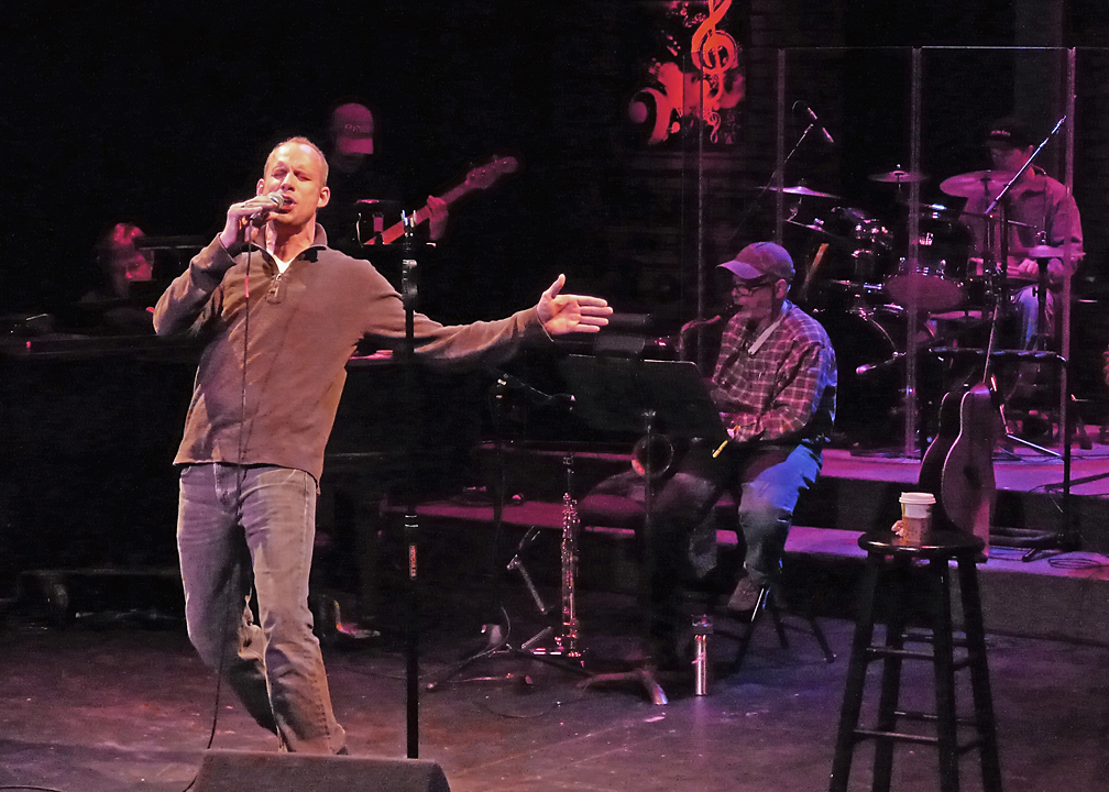 GUY LeMONNIER REHEARSES FOR HEARTBREAK HOTEL - A TRIBUTE TO ELVIS  -  ISO 1600