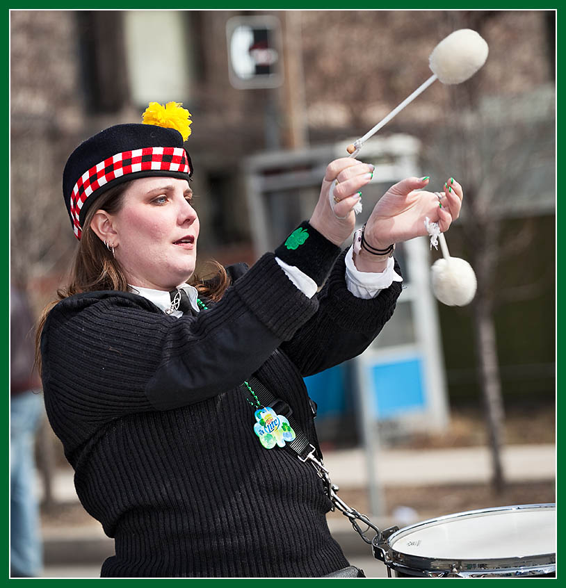 Drummer Gal at the St. Pats 2009 Parade