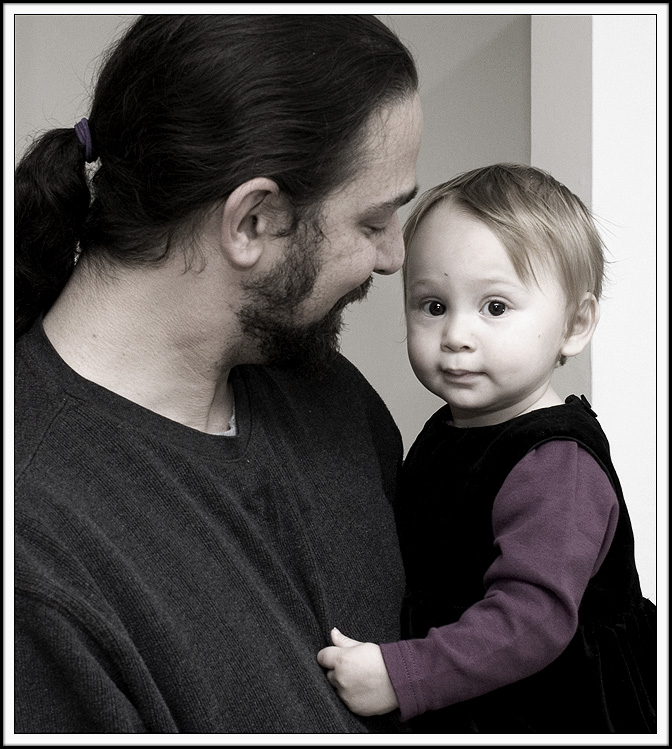 Scarlett Jhane Now 1 Year Old Held by Dad
