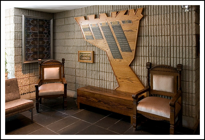 Sitting in the Temple Lobby