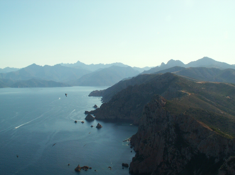 Golfe de Porto et calanques de Piana, vus du Capo Rosso.