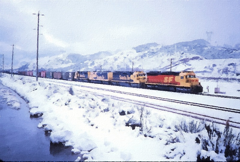 Kodachrome Through Snowy Cajon Station