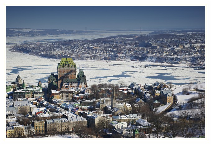 Vue arienne, depuis lObservatoire de Qubec