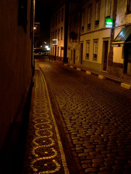 Charming street at night