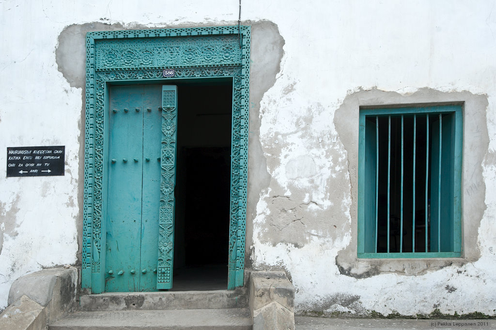 Greenish window & door