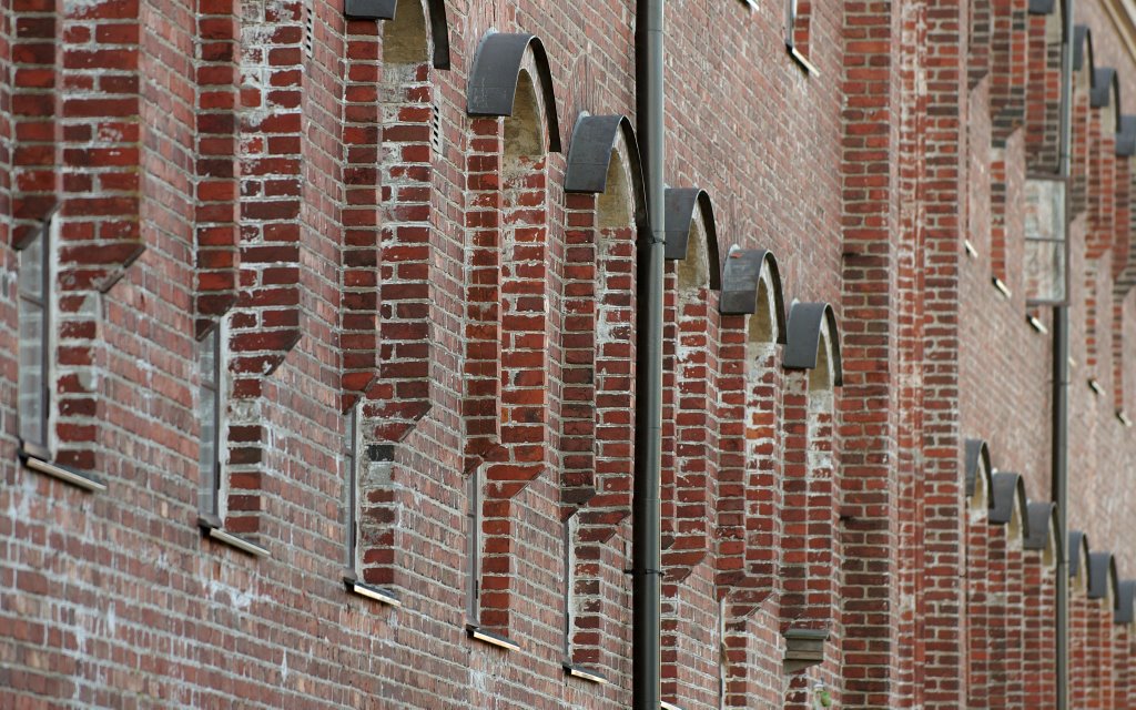 Many brick windows