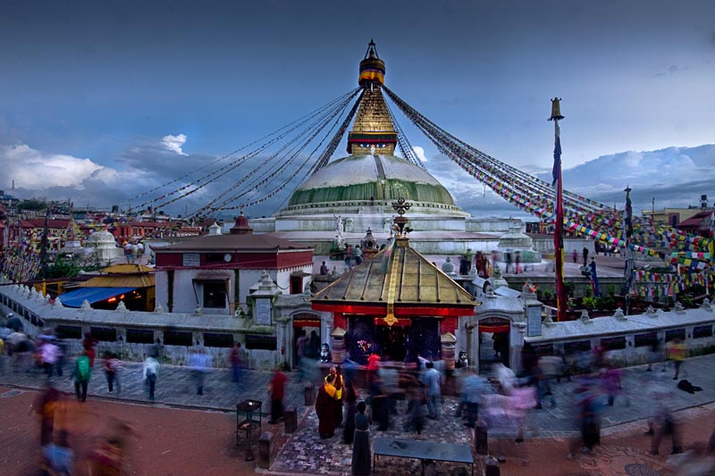 Boudhanath Stupa at Dusk