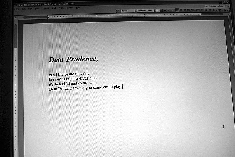 No. 7 * Dear Prudence