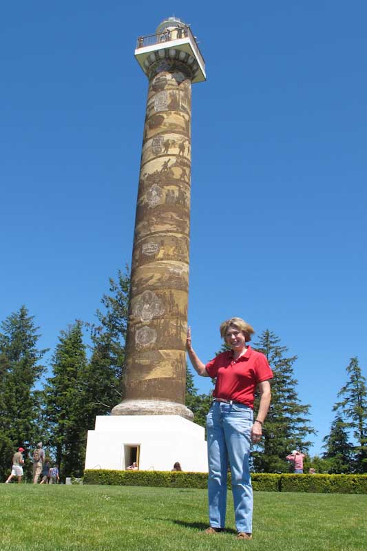 Ginny saves the Astor Column from certain destruction