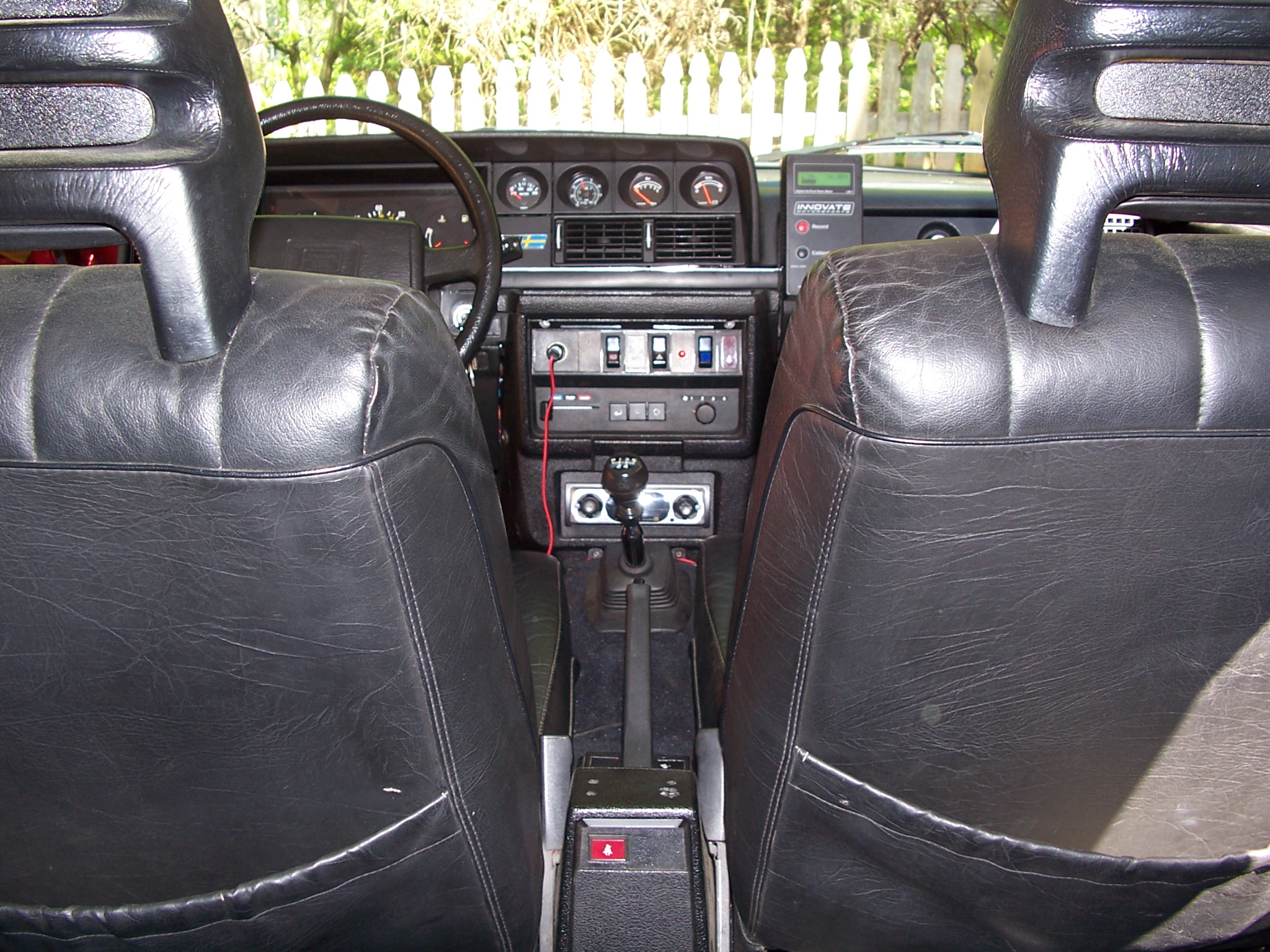 View from back seat